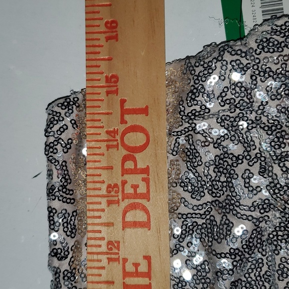 Tipsy Elves Silver Sequin High Waisted Leggings Women's Size L NWT - Picture 10 of 13